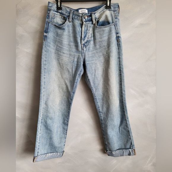 Pistola Button Fly Midrise Denim Jeans Worn Style Size 28 - Picture 2 of 16